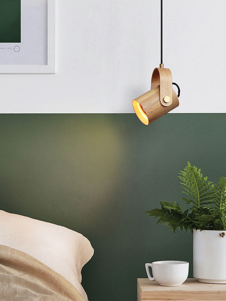 Φωτιστικό κρεμαστό Φυσικό ξύλο. GU10. Max. 12W. (LED). IP20 VK/03330/PE/NW 64174-015775